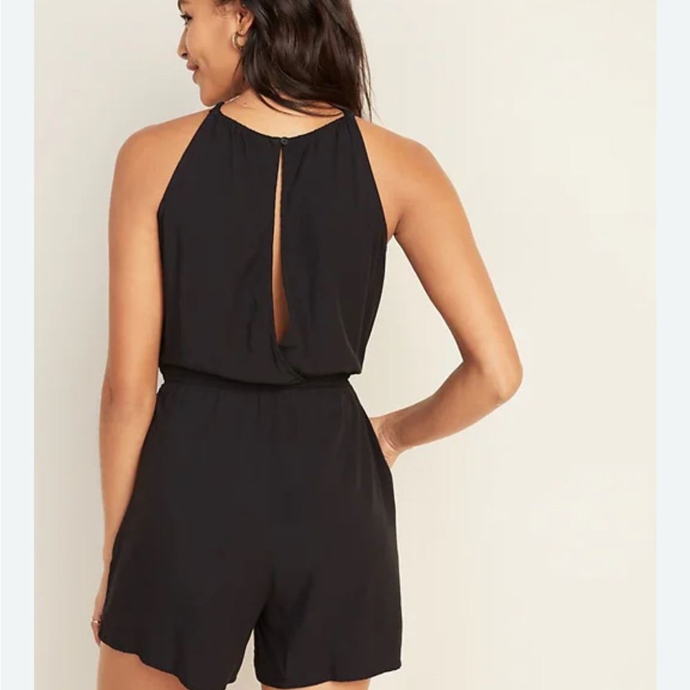 Old Navy Black Sleeveless Romper